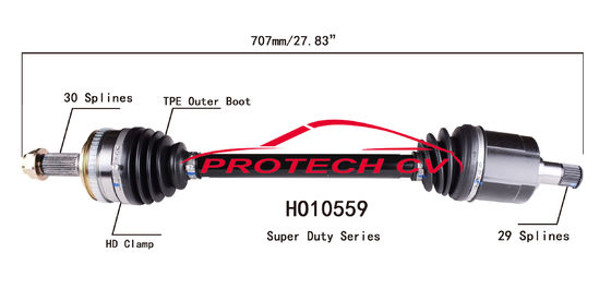 HO10559 Acura MDX Axle Cv Shaft Assembly Right Front Drive Shaft TPEE Boot